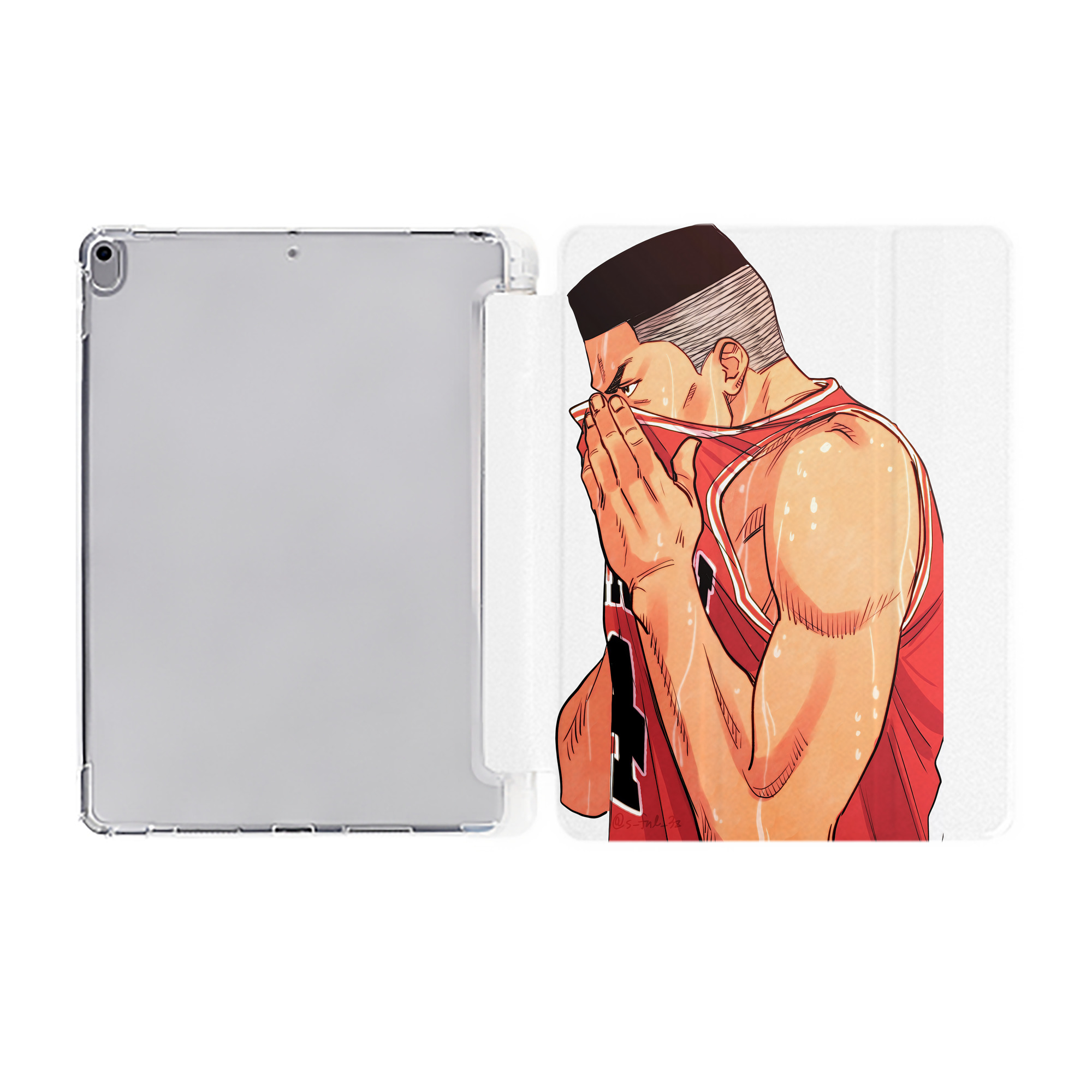 （画像用） SLAM DUNK／スラムダンク IPad ケース ペン収納付き 三つ折りスタンド PUレザー×シリコン 対応機種9.5/10.5/10.9インチ